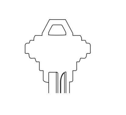 Picture of 35-130 Key Blank, 5-pin, Standard bow Unembossed (50 Pack)