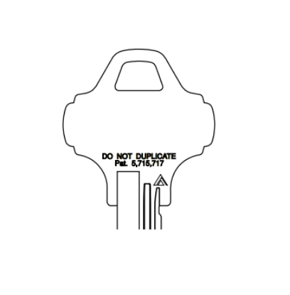 Picture of 35-015 Key Blank, "Do Not Duplicate", Unembossed  (50 Pack)