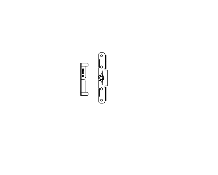 Picture of 103806-1 Mounting Plate/Strike Locator Kit, Narrow Stile, 98 Strike BP2