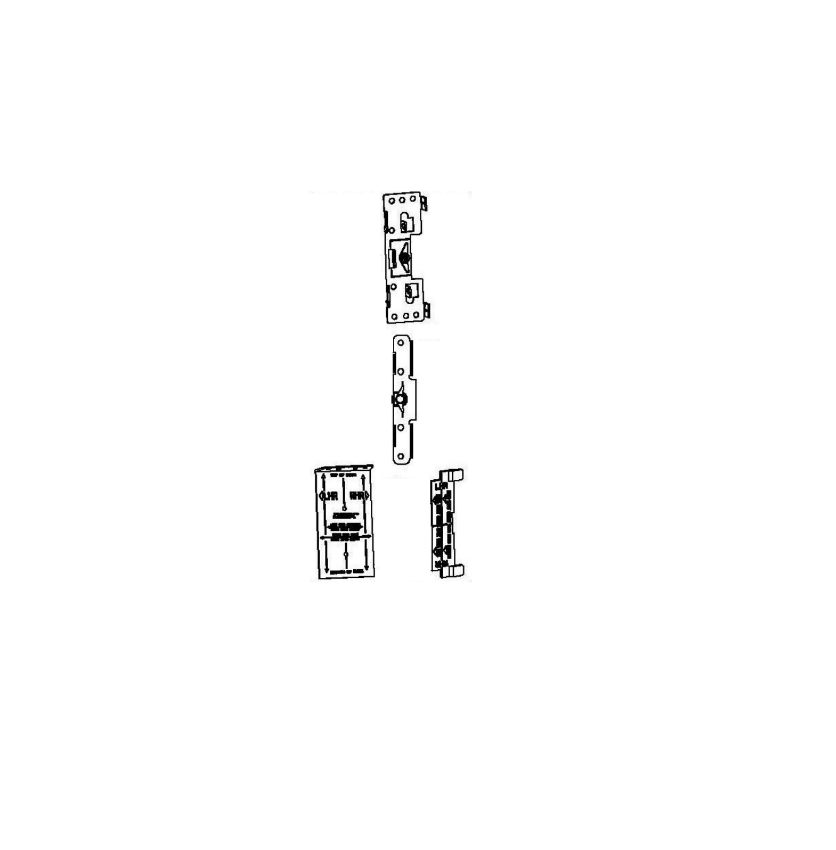 Picture of 103806-10 Mounting Plate/Strike Locator Kit, Wide Stile