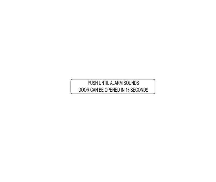 Picture of ECL-395 Delayed Egress Peel and Stick Signage, English, 15 Second, Red
