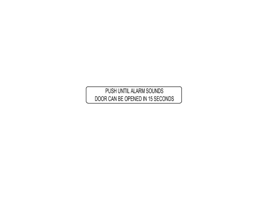 Picture of ECL-395-1 Delayed Egress Peel and Stick Signage, English, 30 Second, Red