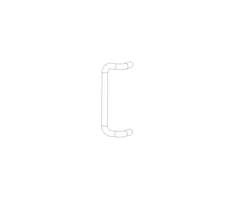 Picture of 105245-9 Wire pull, brushed stainless steel finish