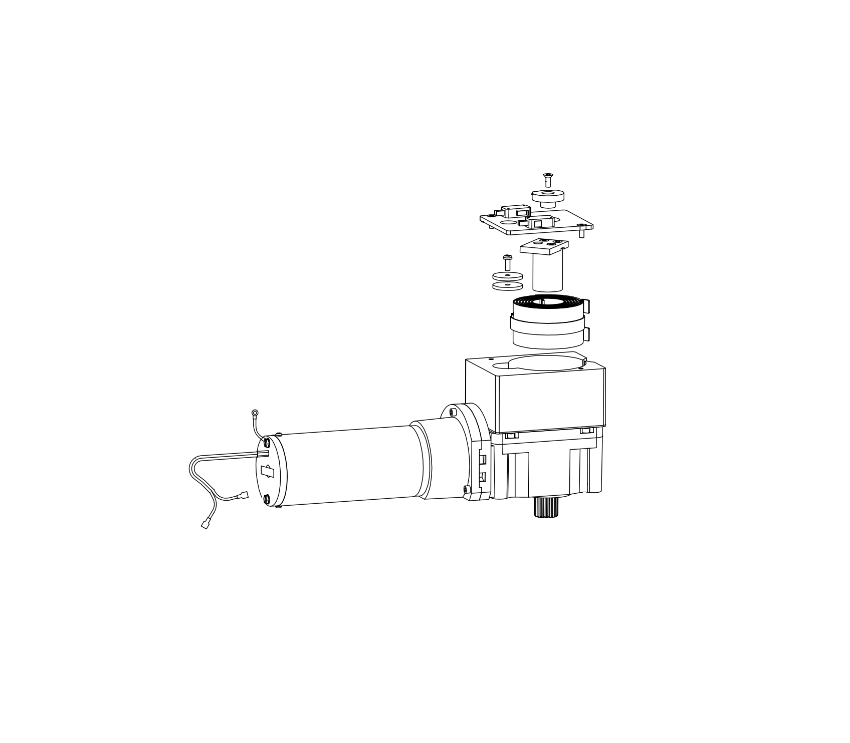 Picture of 104796-1 Motor/Gearbox, Left Hand, Push, Clear Aluminum