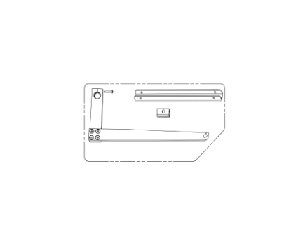 Picture of 104797-1 Right Hand Pull Assembly, Includes Track, Block, Power Arm and Forearm, Clear Aluminum