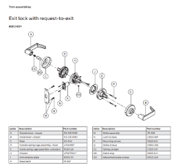 Trim Assembly with request-to-exit