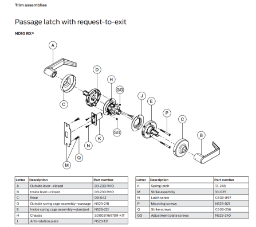 Trim Assembly with request-to-exit