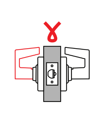 Picture of ND12EU Exit lock— electrically unlocked outside lever (fail secure)