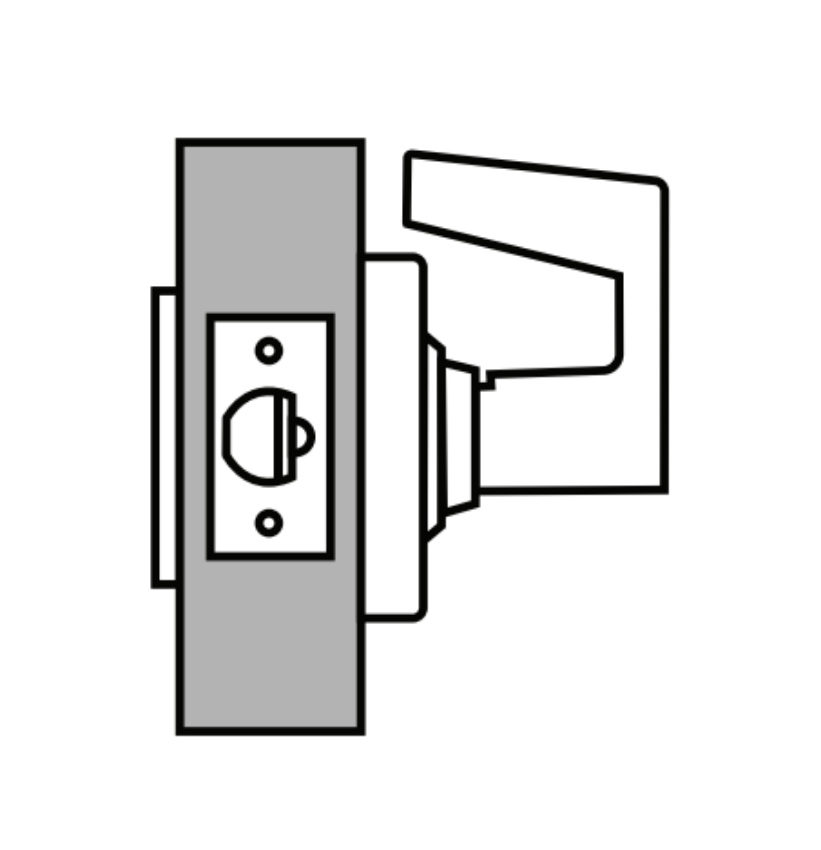 Picture of ND25 Exit lock with exterior blank plate