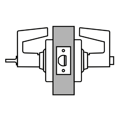 Picture of ND44 IND OS Hospital Privacy lock with Outside Indicator