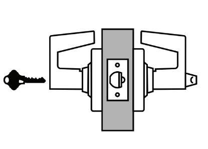 Picture of ND55 IND OS Entrance lock with automatic unlocking and with Outside Indicator