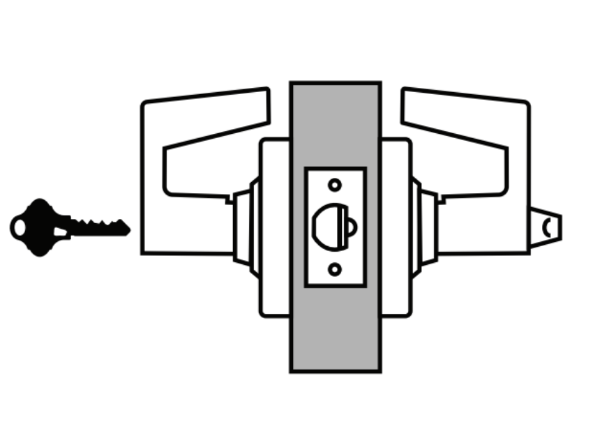 Picture of ND55 IND OS Entrance lock with automatic unlocking and with Outside Indicator