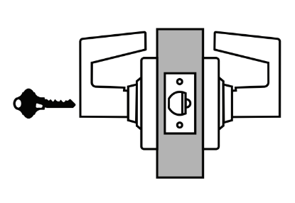 Picture of ND70 Classroom lock, exterior lockdown only