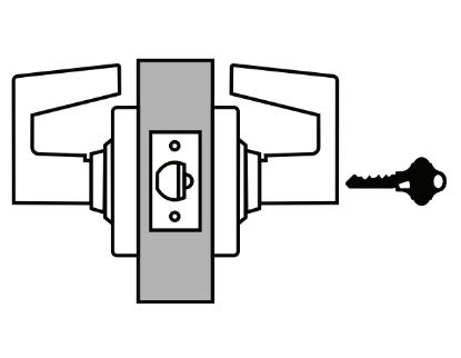 Picture of ND60-Closed Vestibule lock with interior unlocking only