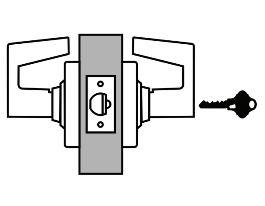 Picture of ND60-Closed Vestibule lock with interior unlocking only