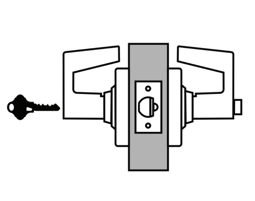 Picture of ND73 IND OS Corridor lock with Outside Indicator