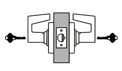 Picture of ND78 Classroom security lock(180-degree lockdown)