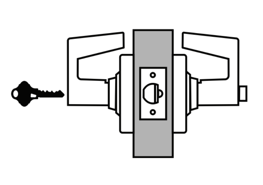Picture of ND91 IND IS Vandlgard entrance/office lock