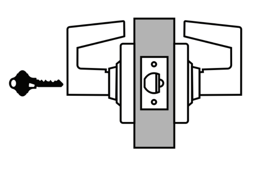 Picture of ND94 Vandlgard classroom lock, exterior lockdown only
