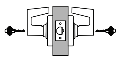 Picture of ND95 Classroom security lock with Vandlgard