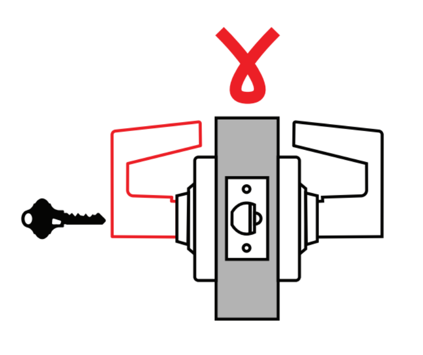 Picture of ND96EL Vandlgard storeroom lock, electrically locked outside lever (fail safe)