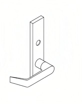 Picture of 09-551 Lever w/Escutcheon for L Series (Emergency turn)