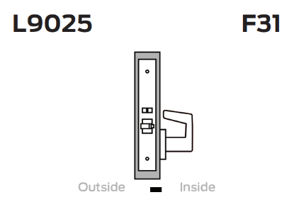 Picture of L9025 Exit or communicating lock