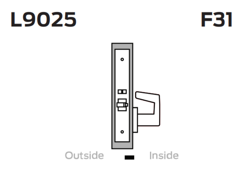 Picture of L9025 Exit or communicating lock
