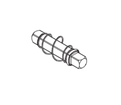 Picture of L283-061 Spindle and spring, For 2" – 3-1/2" doors