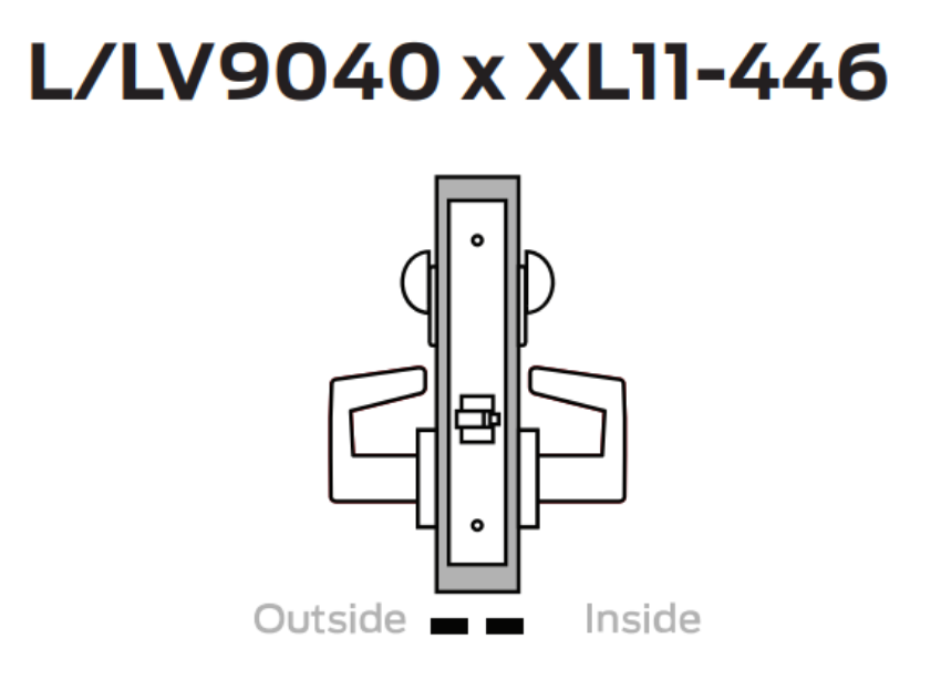 Picture of L/LV9040 x XL11-446 Privacy with thumbturn both sides