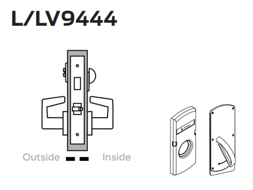 Picture of L9444 Privacy with deadbolt and coin turn outside