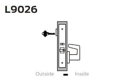 Picture of L9026 Exit lock with cylinder