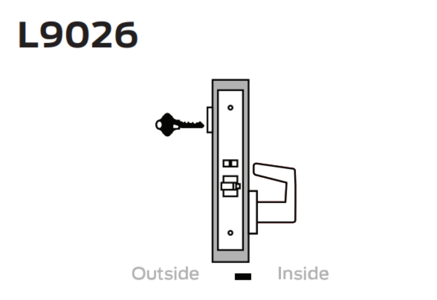 Picture of L9026 Exit lock with cylinder