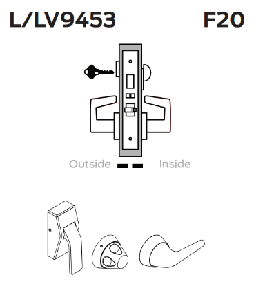 Picture of L9453 Entrance/office lock with deadbolt