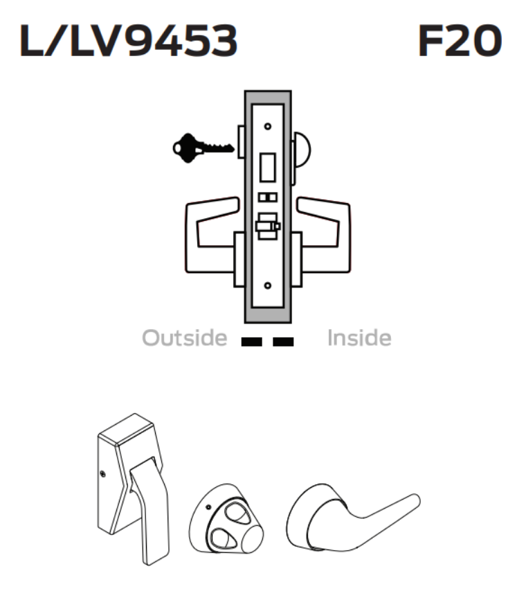 Picture of L9453 Entrance/office lock with deadbolt