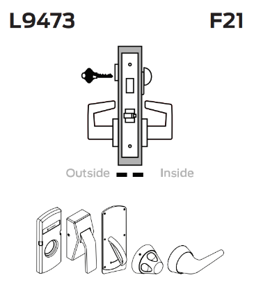Picture of L9473 Dormitory/bedroom lock