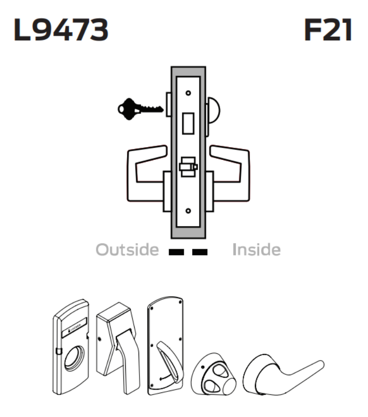 Picture of L9473 Dormitory/bedroom lock