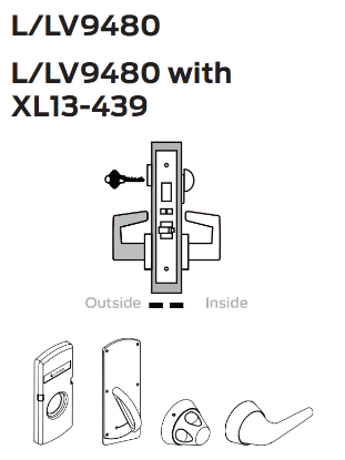 Picture of L9480 Storeroom lock with deadbolt