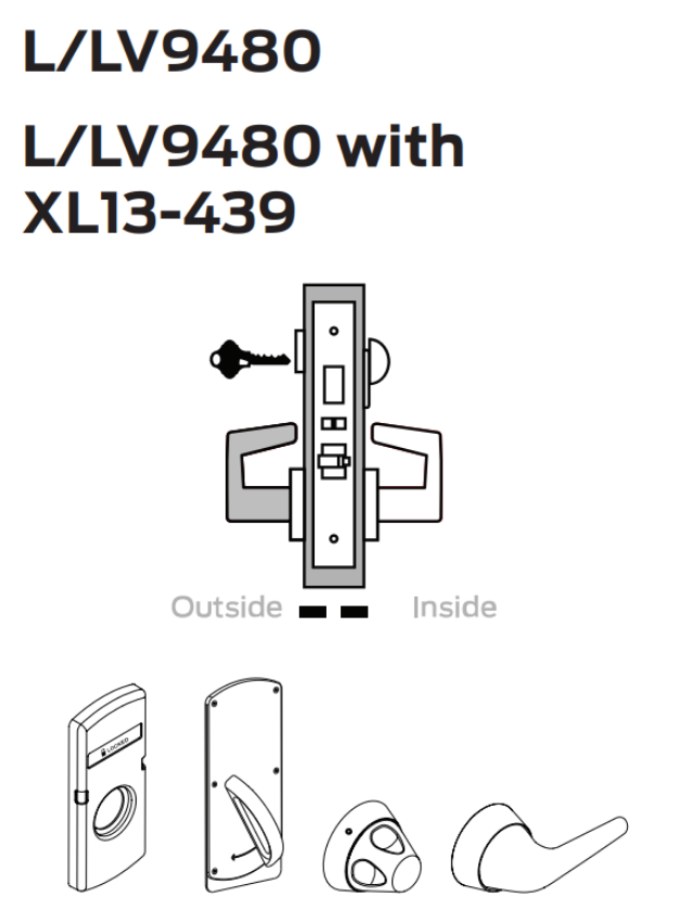 Picture of L9480 Storeroom lock with deadbolt
