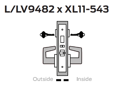 Picture of L9482 Institutional lock with deadbolt