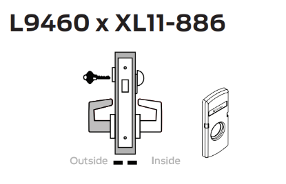 Picture of L9460 x XL11-886 Cylinder x thumbturn deadbolt with inside active lever