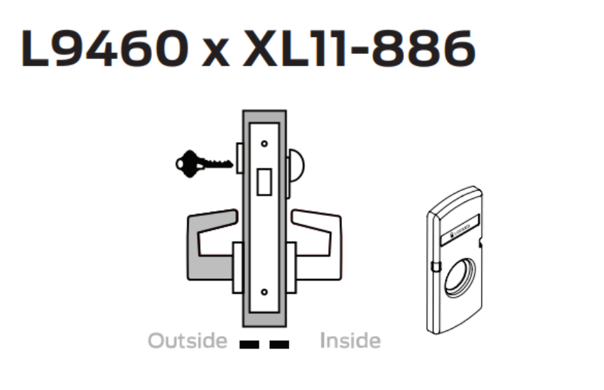 Picture of L9460 x XL11-886 Cylinder x thumbturn deadbolt with inside active lever