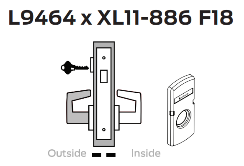 Picture of L9464 x XL11-886 Single cylinder deadbolt with inside active lever