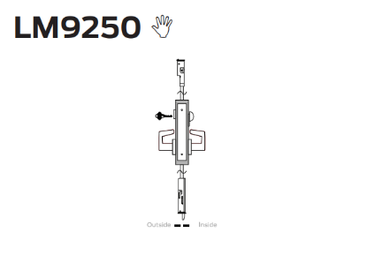Picture of LM9250 2-point entrance/office lock