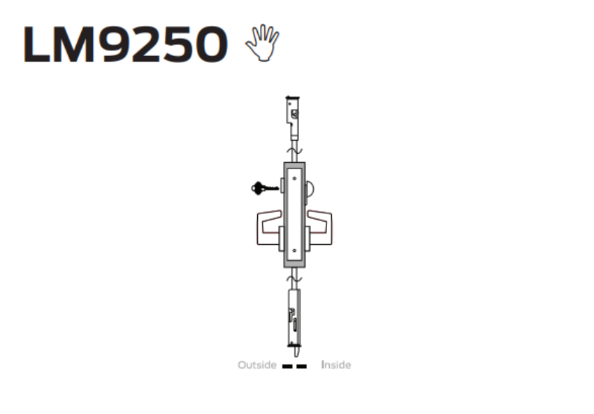 Picture of LM9250 2-point entrance/office lock