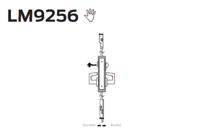 Picture of LM9256 2-point entrance/office lock with automatic unlocking
