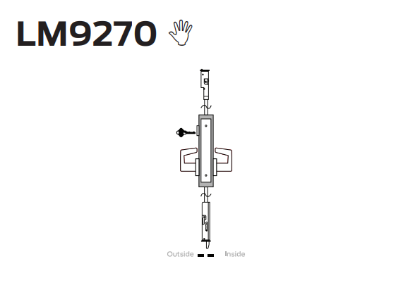 Picture of LM9270 2-point classroom lock, exterior lockdown only