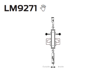 Picture of LM9271 2-point entrance/office lock with automatic unlocking
