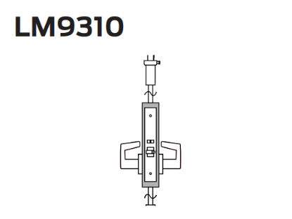 Picture of LM9310 3-point passage latch