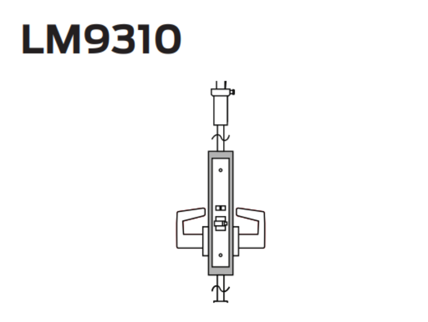 Picture of LM9310 3-point passage latch
